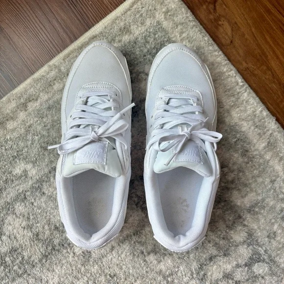Nike Air Max 90 Women’s All White Sneakers - Picture 4 of 7
